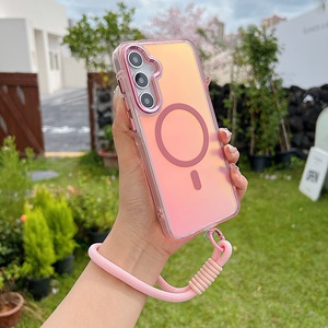 2025 nuevo producto funda de teléfono funda trasera magnética a prueba de golpes para Samsung <span class=keywords><strong>Galaxy</strong></span> S25 S24 Plus funda Para magnética con correa - Product Image 3