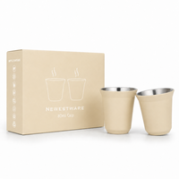 Taza de Café Espresso de 80 ml con Logotipo Personalizado, Taza Aislada de Doble Pared con Acabado Espejo de Acero Inoxidable 304, OEM ODM, Regalo
