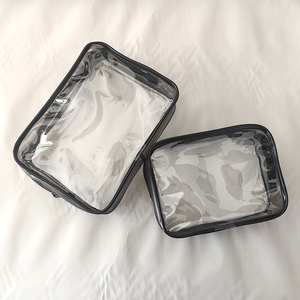 Bán Buôn Xách Tay Rõ Ràng PVC Dây Kéo Trang Điểm Du Lịch Tổ Chức Công Suất Lớn Không Thấm Nước Dây Kéo Mỹ Phẩm Pouch Và Rửa Túi - Product Image 3