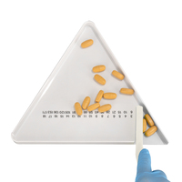 Utilisation en pharmacie ABS Triangle Tablet Capsule Pilule Comptage Plateaux Distributeur de médicaments Pilules Cas de stockage