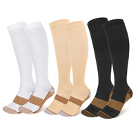 Chaussettes de compression mi-mollet pour adultes, respirantes, absorbant la transpiration, résistantes à la friction, sans couture, imprimées, pour sports décontractés en extérieur