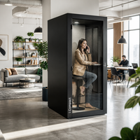 Cabine de bureau acoustique insonorisée moderne avec structure en aluminium pour la maison, l'hôtel et l'extérieur