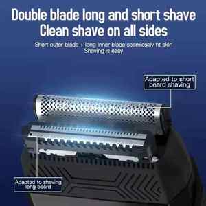 Rasoir Électrique Homme Portable IPX7 8500 tr/min pour Cheveux et Visage, Utilisation Humide/Sèche, avec Couvercle, Chargeur USB, Autonomie 100 min - Product Image 5