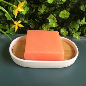 2022 הנמכר ביותר קיימא במבוק עץ קטן צלחת סבון מפואר בר בצבע עץ סגלגל מקרה מחזיק עם מייבש - Product Image 1