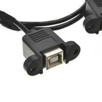 Arnés de cables de alta velocidad XPB 2,0, cable de conversión de datos hembra a hembra B con orejas de montaje en panel para impresoras e industriales