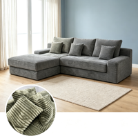Juego de Sofá Cama Plegable con Relleno de Esponja para Sala de Estar, Sofá Esquinero Tipo Futón para Invitados