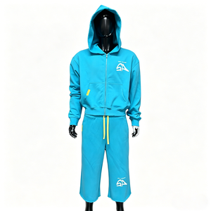 Custom Two Piece Tracksuit Sets <b>Men</b> DTG printing Tracksuit <b>Men's</b> Tracksuits Tracksuits Sweatpants Set - Product Image 1