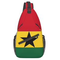 Sac à bandoulière ergonomique rembourré avec imprimé drapeau du Maroc, sac de poitrine de haute qualité au design fierté nationale, sac à dos bandoulière