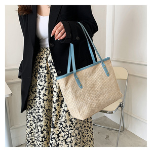 <span class=keywords><strong>Sac</strong></span> à main <span class=keywords><strong>de</strong></span> luxe pour femmes, Simple, <span class=keywords><strong>pas</strong></span> <span class=keywords><strong>cher</strong></span>, luxe, haute qualité, tissé, paille, vacances, plage, sacoche à bandoulière, nouvelle collection 2023 - Product Image 3