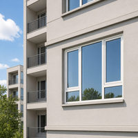 Ventana Abatible de PVC de Primera Calidad con Bisagras de Acero Multisección para Casas de Campo, Mansiones y Granjas