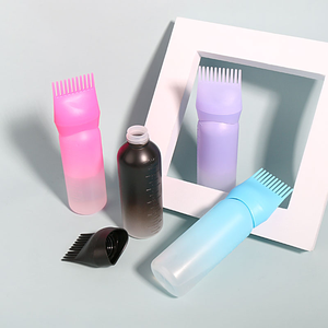 Pasokan grosir 170ml botol pembersih kering rambut Salon dengan sisir plastik pewarna minyak rambut botol Remas dengan aplikator sikat - Product Image 5