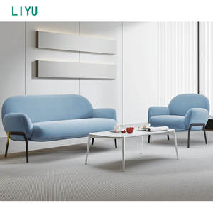 ชุดโซฟาสำนักงานผู้บริหาร ลี่หยู ดีไซเนอร์โฮมเฟอร์นิเจอร์ เก้าอี้เดี่ยวหนังแท้ ราคาประหยัด ชุดโซฟาต้อนรับ - Product Image 1