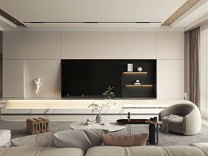 家具キャビネットJINGSHUNアパートテレビウォールユニットデザインリビングルームモダン内蔵フルハウスカスタマイズフリーデザイン - Product Image 2