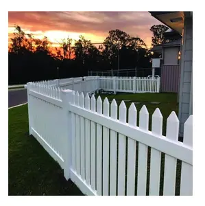 Home Security Casual Picket Pvc White Plastic Vinyl Garden Composite Wood Fence Picket Border