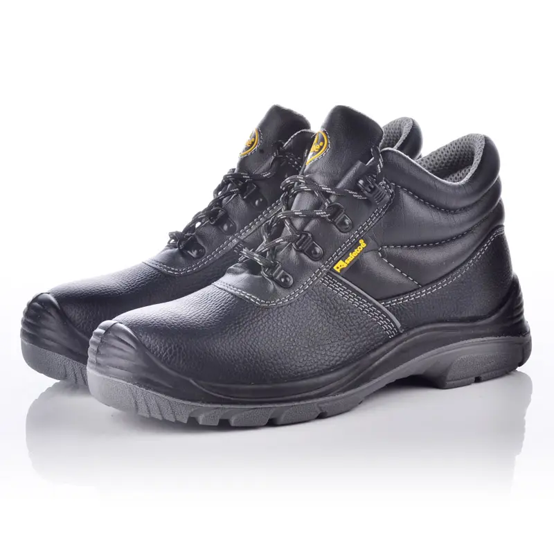 Leather upper unisex steel toe safety shoes men work with ce s3 s1p leather safety boots with buckle