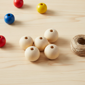 Bolas <span class=keywords><strong>de</strong></span> <span class=keywords><strong>Madera</strong></span> Natural con Orificio, Diámetro Personalizado para Juguetes Montessori y Decoración del Hogar, Acabado Certificado FSC para Proyectos <span class=keywords><strong>de</strong></span> Bricolaje - Product Image 4