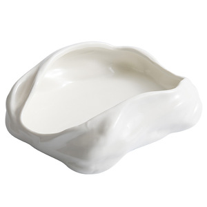 Rock Customized White Porcelain Noodle Soup Salad Bowls Sustainable European Design Style Food Serving Dinnerware Set Dessert - Product Image 5