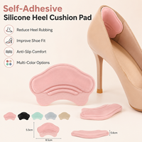 Coussinets de talon auto-adhésifs 6 mm, couleurs pastel, antidérapants, soulagement de la douleur, ajusteurs de taille pour mocassins, ballerines et escarpins amples