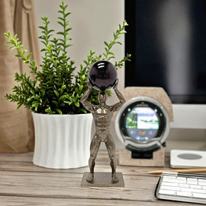 Esculturas para el hogar estatuas figuritas Retro resina artesanía <span class=keywords><strong>personaje</strong></span> estatua estudio creativo vino gabinete decoración Hércules figura - Product Image 5