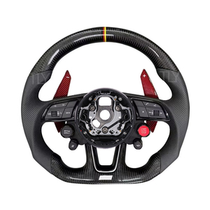 Volante in Vera Fibra di Carbonio per Audi R8, Q5 2019, <span class=keywords><strong>RS6</strong></span> C7, A5 2013, A3 8Y 8V, A6 2017, TT 8N 2016 2015, S5 - Aggiornamento Auto - Product Image 4
