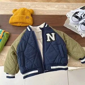 Tuta da baseball per bambini autunno e inverno tuta in cotone addensato per ragazzi cappotto per bambini di alta qualità