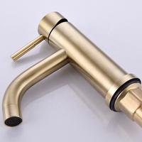 Robinet de lavabo thermostatique moderne en acier inoxydable 304 brossé avec finition céramique, mitigeur monocommande certifié Watermark