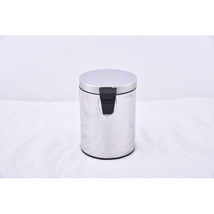 <strong>20L</strong> Round Stainless Steel Garbage Can with Removable Plastic Inner Bucket Step Pedal Dust <strong>Bin</strong> for Public Place - Product Image 3