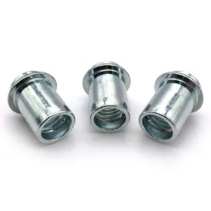 1/4"-20 5/16"-18 3/8"-16 flat head threaded insert nutsert rivnuts blind rivet nut in automotive furniture