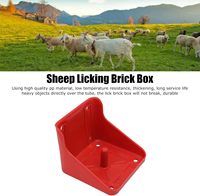 Nouveau support pour blocs de sel minéral, boîte à lécher pour bétail, conteneur en plastique rouge facilement assemblable, marque Bolu, 3 mois