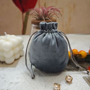 Sac à bijoux en velours de coton imprimé avec logo personnalisé ODM, pochette à cordon en velours doux pour emballage cadeau, sac de protection anti-poussière pour cosmétiques - Product Image 4