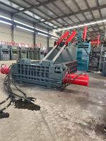 Schrotteisen Edelstahlschrott Metallspäne Dosen Farbeimer Automatische Auswurf-Funktion 9,5t Metallbrikettierpresse für Recycling-Gießereien