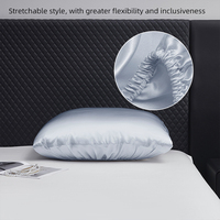 Housse de coussin unie en satin extensible antistatique brillante pour l'expédition mondiale de textiles de maison