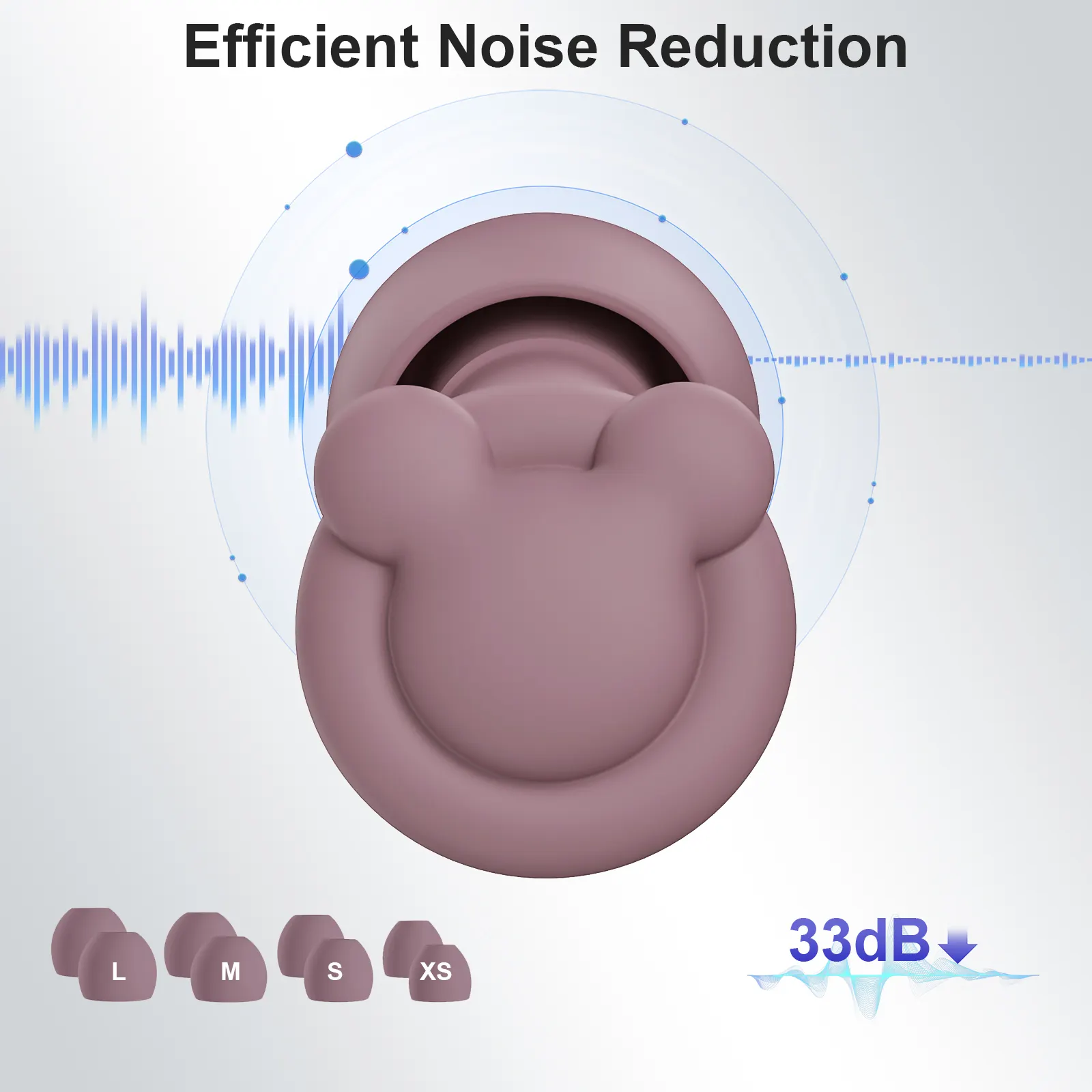 Protetor auditivo de silicone estilo desenho animado logotipo personalizado à prova de som, reutilizável, lavável, redução de ruído, tampões para dormir