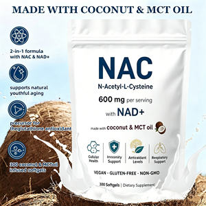 OEM ขายดี <span class=keywords><strong>NAC</strong></span> 600 มก. ซอฟต์เจล พร้อม NAD+ |   สารต้านอนุมูลอิสระเสริมภูมิคุ้มกัน ผลิตจากน้ำมันมะพร้าวและน้ำมัน MCT <span class=keywords><strong>300</strong></span> ชิ้น อาหารเสริม - Product Image 4