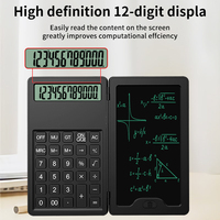 Mini calculatrice promotionnelle avec tablette d'écriture portable et calculatrice scientifique à bouton d'effacement instantané