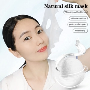 Masque facial <span class=keywords><strong>en</strong></span> <span class=keywords><strong>soie</strong></span> à étiquette privée, raffermissant, éclaircissant, hydratant, masque <span class=keywords><strong>en</strong></span> feuille naturel pour une peau éclatante, nuit, OEM, tous types de peau - Product Image 2