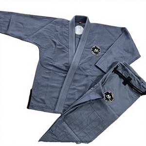 Kimono de BJJ Unisex 100% Algodón, Uniforme de Artes Marciales, Duradero, Teñido Liso, Talla Adulto con Logotipo Frontal - Product Image 1