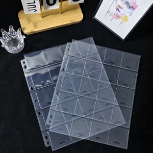 20 túi bảo vệ lưu trữ chất kết dính trong suốt PVC nhựa DIY không thấm nước bên trong trang A4 cho Đồng Xu Album PP khe cắm thẻ - Product Image 1