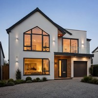 Fenêtre à double vitrage en PVC isolant pour maisons résidentielles écoénergétiques et appartements modernes, design tendance pour la maison