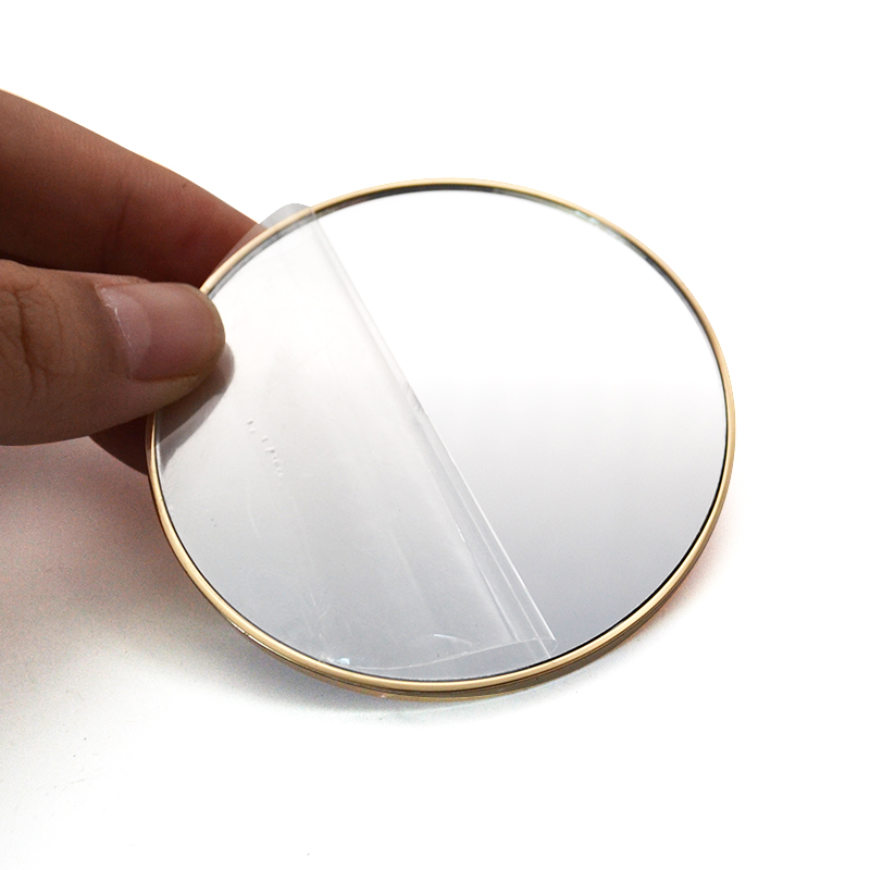 Круглое маленькое металлическое косметическое зеркало, портативное зеркало