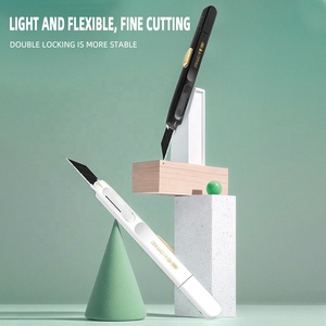 Cuchillo utilitario de hoja de 9mm para estudiantes, navaja portátil y duradera de acero al carbono, soporte OEM personalizado - Product Image 3