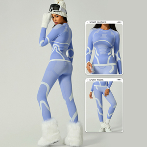 Ensemble de <span class=keywords><strong>sous</strong></span>-vêtements de <span class=keywords><strong>ski</strong></span> ajustés pour femmes, respirant, à séchage rapide, thermique, <span class=keywords><strong>chaud</strong></span>, évacuant l'humidité, pour les sports de neige, l'hiver, les activités de plein air - Product Image 6