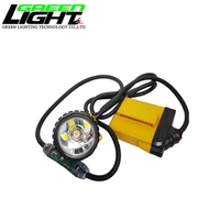 Lámpara Minera LED de 25000 lux, Lámpara de Minero KL12M, 10.4Ah Recargable, Lámpara de Casco para Mineros con Luz de Advertencia
