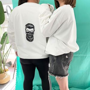 Sweat-shirt décontracté et élégant à manches longues en 100 % polyester, lavable en machine, résistant à la décoloration, idéal pour le printemps et l'automne, pour la sublimation. - Product Image 4