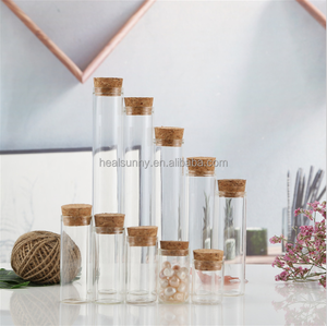 Set 10 Provette In Vetro Con Tappi In Sughero - 60 Ml, Per Esperimenti O Decorazione