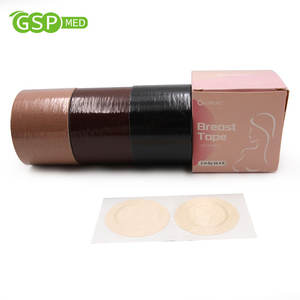 5cm * 5m Henkel <span class=keywords><strong>colle</strong></span> Boob bande pour femmes <span class=keywords><strong>noir</strong></span> brun peau adhésif poitrine ascenseur bande avec mamelon couverture coton respirant Boob bande - Product Image 2