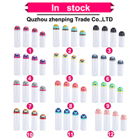 ZP RTS en stock – Tasses à fruits en acier inoxydable par sublimation de 16oz, 19oz, 24oz, 32oz avec couvercle pop-up à un clic, isolées sous vide et portables
