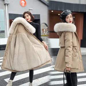 2021 New Cotton Thicken Warm Winter Jacket Coat Women Casual Winter Clothes Fur Lining Parka Thick Puffer Jacket/Puff Jacket