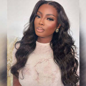 Thỏa thuận Flash $99.99 cơ thể sóng glueless cắt trước 4x4 ren tóc giả cho phụ nữ da đen tóc con người Pre ngắt với mái tóc bé màu sắc tự nhiên - Product Image 3