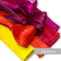 Precio al por mayor Material Abaca de lujo Tela Abaca de seda de varios colores naturales para decoración de sombreros